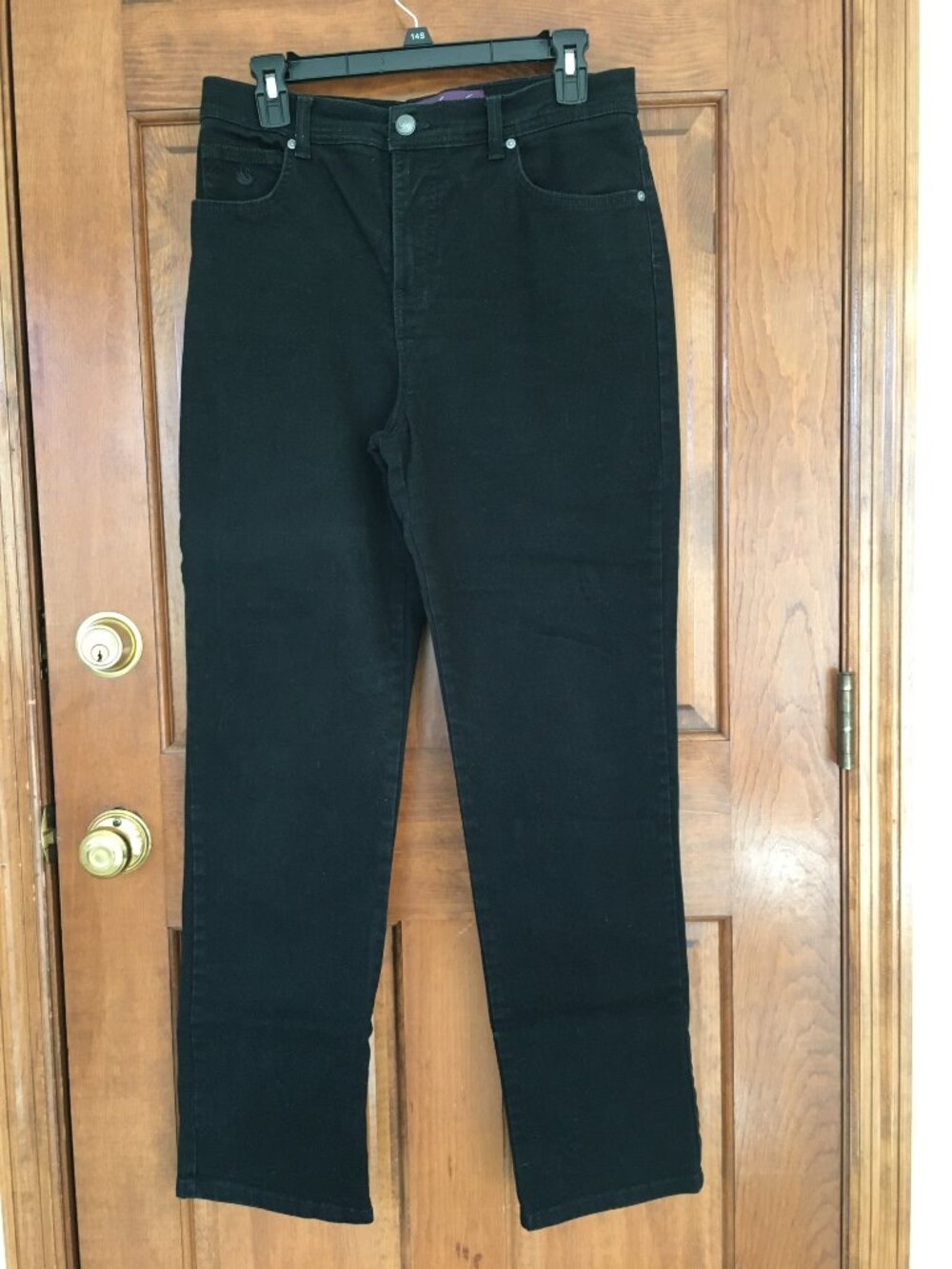 Gloria Vanderbilt Amanda Black Jeans Sz 8 High Rise